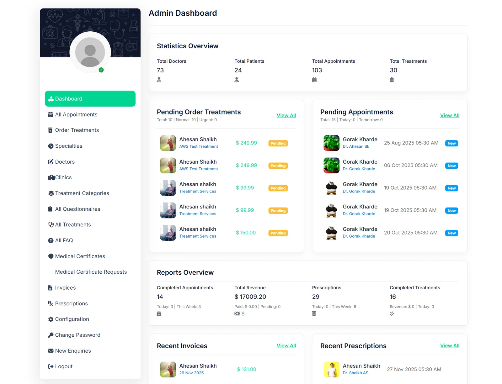 Centralized Clinic Control Visual Interface